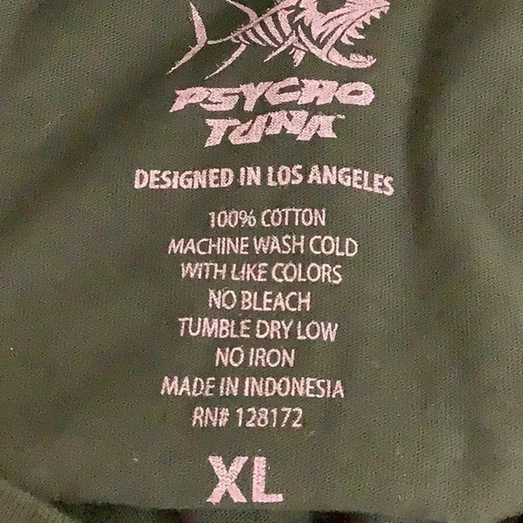 Psycho Tuna Designed in Los Angeles Black Long Sleeve Tee Size XL - Picture 4 of 4